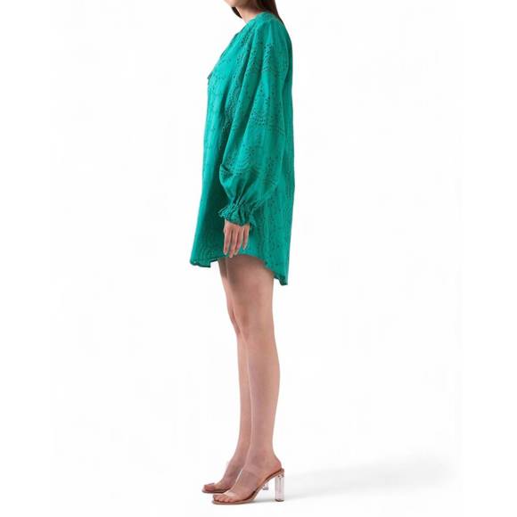 NEW CELINA MOON clover tunic dress in green - Picture 2 of 4
